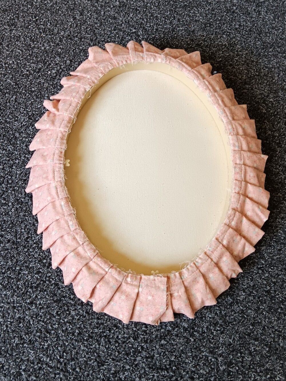 Coquette Vintage Cottage Quilted Hoop Wall Hanging Whimsy Pink Bird Nest Decor - Picture 12 of 16